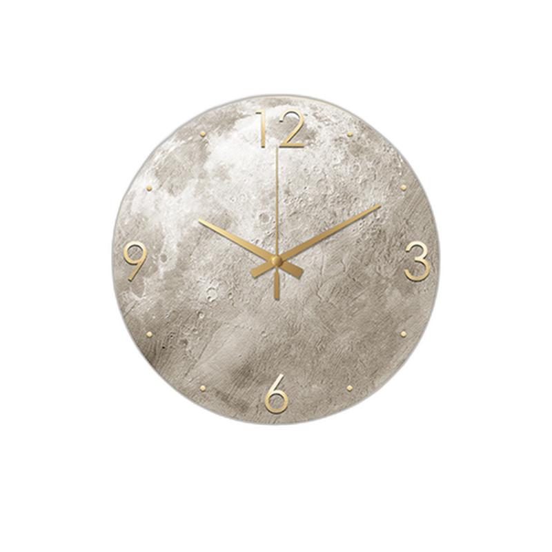 Modern Minimalist Moon Sandstone wall clocks homesense for Living Room and Restaurant Decor - Fashionable and Lightweight ZY50GZ