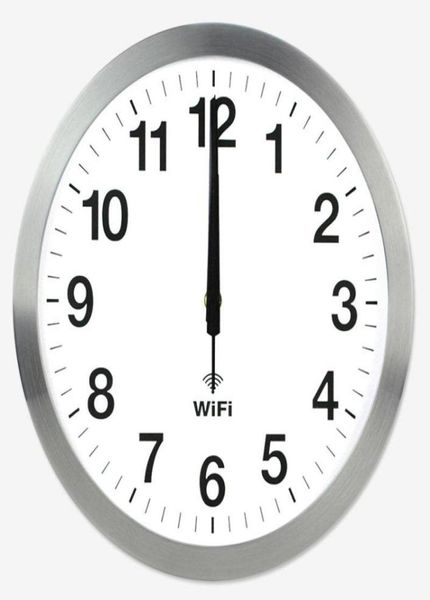 Horloges murales Moderne minimaliste salon Quartz maison horloge 20 pouces Smart WIFI automatique synchronisation de l'heure réseau Mute6011674