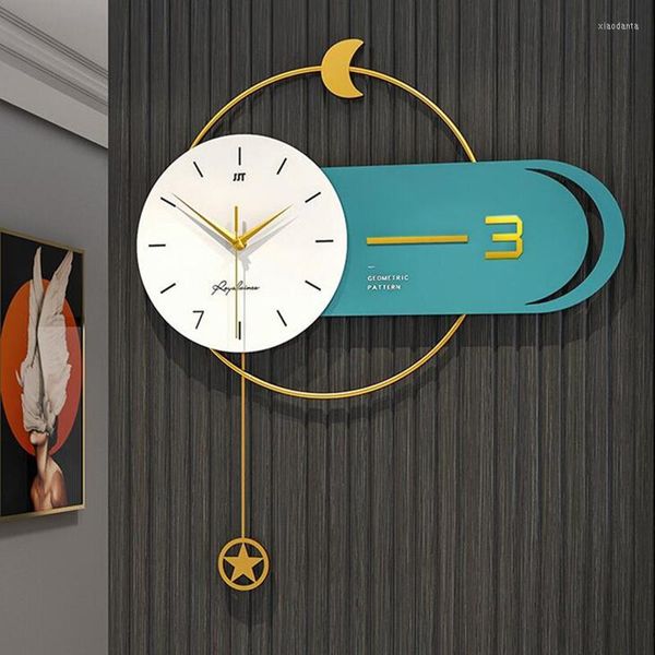 Horloges murales moderne minimaliste balançoire horloge grande maison Led créative cuisine mode luxe salon décoration LQQ99YH