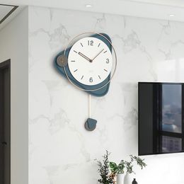 Relojes de pared Diseño de estilo nórdico moderno Mecanismo de reloj silencioso Relogio De Parede Decoración digital para el hogar para la sala de estar