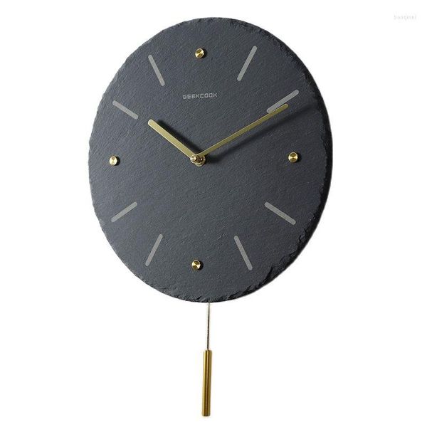 Relojes de pared Reloj de péndulo moderno Sala de estar creativa Mecanismo de silencio Hogar Relogio Parede Decoración LQQ50YH