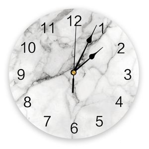 Horloges murales Horloge murale moderne marbre Texture failles Art salon étude chambre bureau café maison décoration créative horloge suspendue 230310