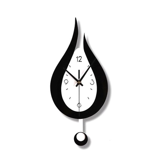 Horloges Murales Moderne Chute D'eau Conception Horloge Creative Acyrlic Pendule Pour La Maison Chambre Salon Bureau Décoration Muet TimeWall