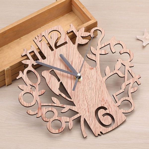 Horloges murales MODERNE CHOIDE D'ARBRE en bois 3D DIY GESTIONS SUR LIVRE DÉCOR DE BURE