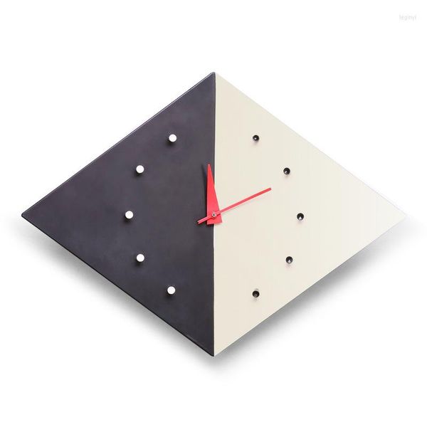 Relojes de pared, reloj de rombo creativo de diseño moderno, 55cm, cometa silenciosa de cuarzo, diamante cuadrado para sala de estar, accesorios de decoración del hogar