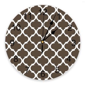 Horloges murales maroc marron horloge Design moderne salon décoration cuisine muet montre maison décor intérieur