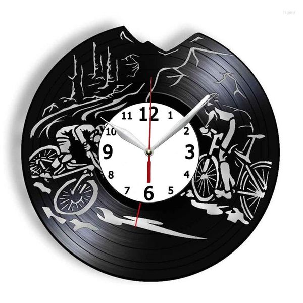 Relojes de pared para ciclismo de montaña, reloj LP para montar al aire libre, bicicleta de carreras, reloj Retro, decoración colgante, regalo para corredores