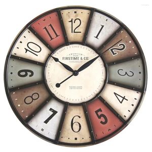 Horloges murales Ferme d'horloge à motifs multiples avec cadre surdimensionné de 27 pouces et cadran à la crème Design moderne