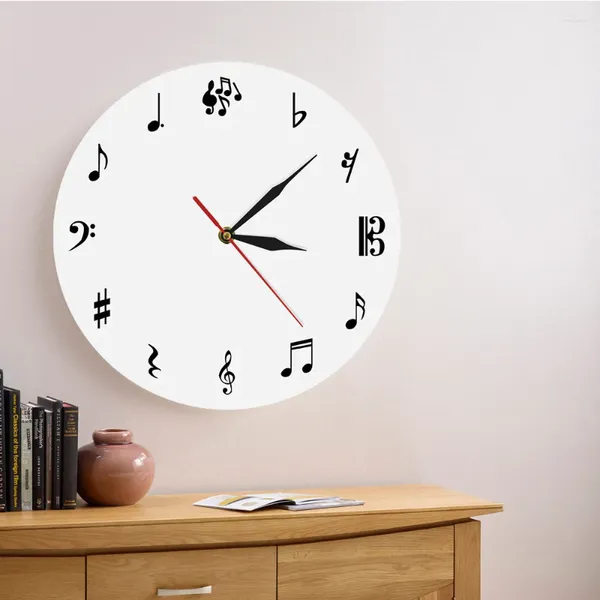 Relojes de pared Música Notas reloj El signo icónico personalizado Regalo de tiempo de vista para amantes