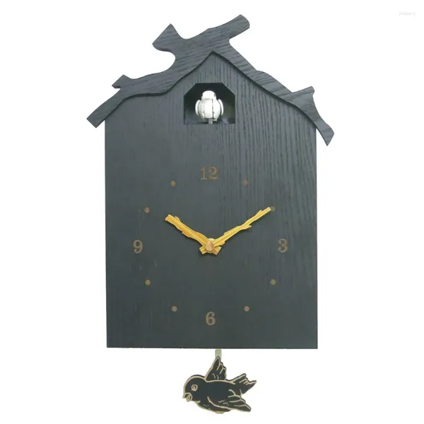 Horloges murales en bois d'oiseau en bois naturel le coucou bricolage kits pour enfants décoration de chambre