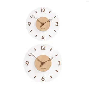 Horloges murales Horloge acrylique nordique décorative ronde silencieuse pour café salon décor