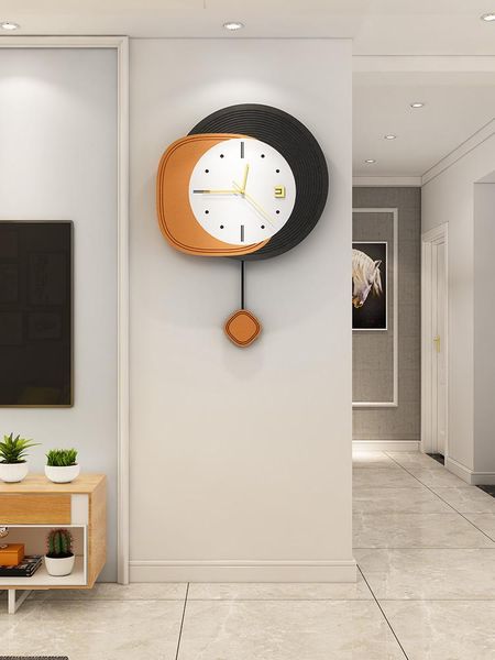 Relojes de pared Reloj nórdico Diseño moderno Sala de estar Dormitorio Decoración del hogar Luz Cocina de lujo Vintage Habitaciones para niños Reloj Aguja