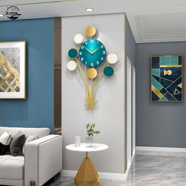 Horloges murales Design nordique ballon horloge fer Art montre créative maison hall d'entrée salon Restaurant fond décoration