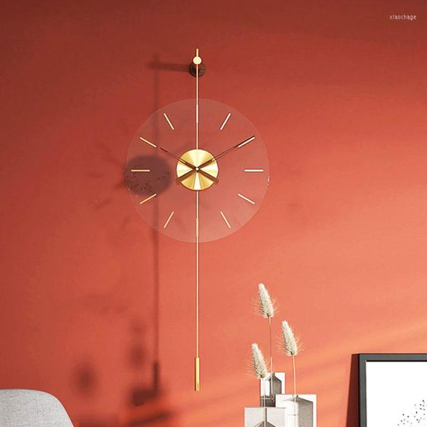 Horloges murales Design nordique maison moderne métal horloge minimaliste Art décoration salon confiture Dinding articles de décoration
