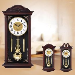 Horloges murales Design nordique Vintage horloge suspendue luxe métal Style Antique montres silencieuses salon silencieux Duvar Saati décor à la maison