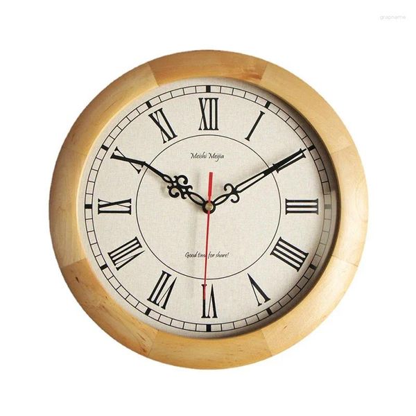 Horloges murales Horloge de table numérique nordique Mécanisme silencieux en bois Décorations de maison et accessoires d'organisation Intérieur à la mode