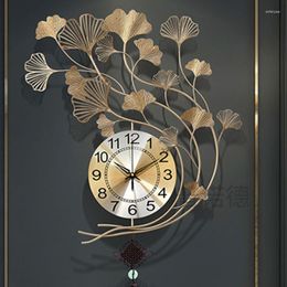 Relojes de pared Reloj electrónico nórdico Diseño estético de lujo Muebles para el hogar Reloj Art Orologio Da Parete Big