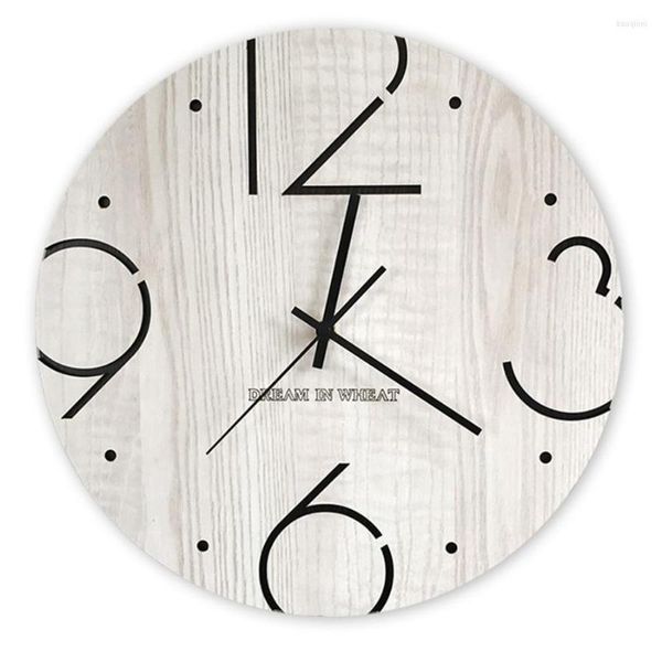 Relojes de pared Reloj grande nórdico Diseño moderno 3d Niños Sala de estar silenciosa Decoración para el hogar Reloj de cocina Klok Farmhouse 5586