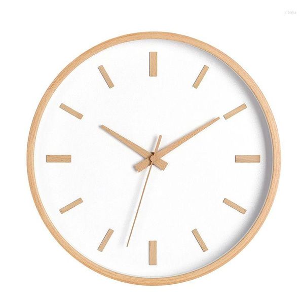 Corloges murales nordictes grand horloge bois silencieux Morden 3d décor de maison montre la cuisine relogio de paede idées de cadeaux fz748