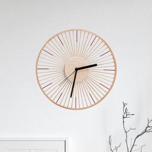 Relojes de pared nórdicos de lujo rústico reloj Simple moderno redondo de madera creativo sala de estar hogar moda relojería decoración