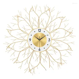 Horloges murales nordique métal or créatif horloge salon silencieux grand Design moderne Relogio De Parede décor à la maison LL50WC