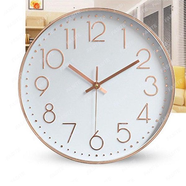 Horloges murales minimaliste nordique horloge classique 30 cm échelle stéréo plastique verre muet Design moderne accrocher Zegary salon décoration de la maison