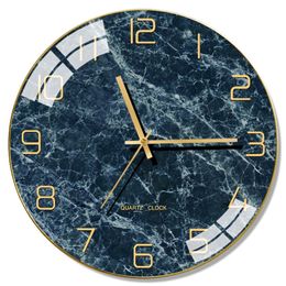 Horloges murales nordique moderne verre horloge murale cuisine créative montres murales décor à la maison salon horloges silencieuses Orologio Da Parete cadeau FZ729 220909