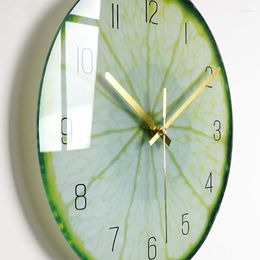 Relojes de pared nórdico moderno minimalista silencioso sala de estar estudio reloj de cuarzo hogar creativo moda atmósfera arte luz lujo LB9251432