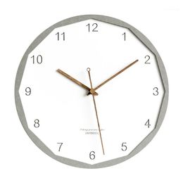 Wandklokken Noordige stille klok modern ontwerp eenvoudig horloge witte rond rond woonkamer horloge murale home yy60wc1