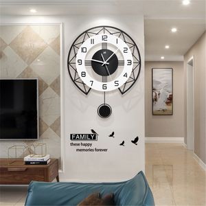 Clocks muraux Nordic Watch Clock Wall Salon Home Personnalité Fashion Personnalité Créative Création Clock Corloge de Watch moderne Corloge de quartz 230303