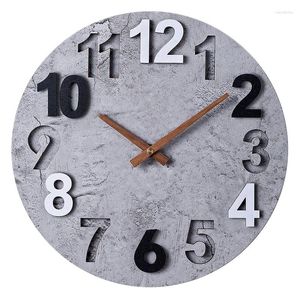 Wandklokken Nordic Hout 3d Klok Woonkamer Moderne Luxe Grote Horloge Stille Grote Home Deocr Relogio Parede Cadeau-ideeën