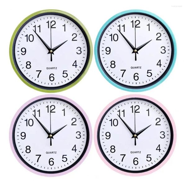 Horloges murales Numéro d'horloge ronde pour la décoration de bureau à domicile 8 pouces silencieux sans tic-tac batterie suspendue cuisine