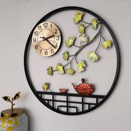 Wandklokken Oosterse vintage klok decoratief stil kwarts retro decor Chinees anciant poëtisch huis ornament creatief ontwerp