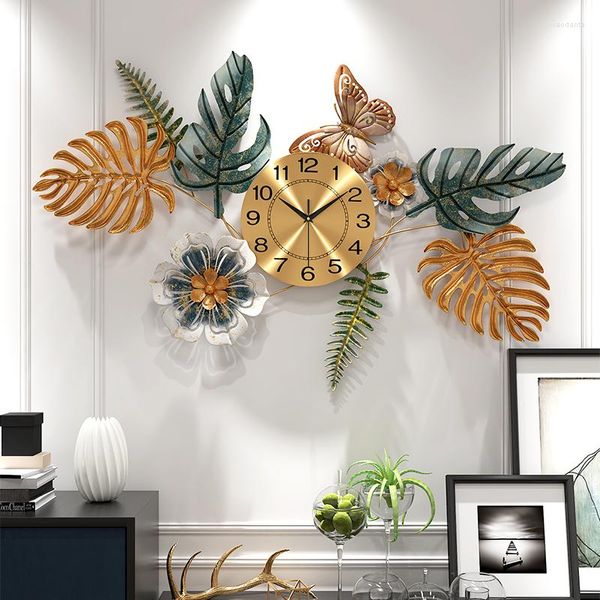 Relojes de pared Reloj automático original Arte Diseño silencioso Muebles para el hogar grandes 3d Orologio Da Parete Reloj grande