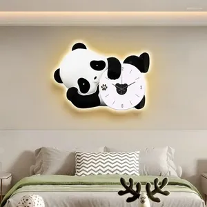 Wandklokken Panda Klok Modern Design Cartoon Woonkamer Decoratie Stil Horloge Kinderdecor Reloj De Pared