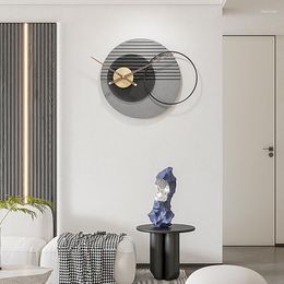 Horloges murales particulier silencieux horloge numérique luxe moderne nordique métal cuisine élégant noir Wanduhr décoration maison XY50WC