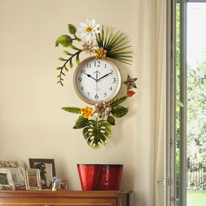 Horloges murales pastorale tendance créative américaine salon horloge nordique minimaliste Art maison montre