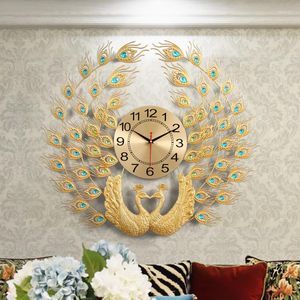 Wandklokken Pauw luxe grote klok decoratieve elektronische keuken woonkamer horloges horloge murale decoratie voor huis