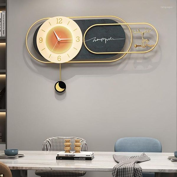 Horloges murales Pendule Salon moderne Acrylique Montre de luxe unique Art esthétique Simple Insolite Wandklok Design d'intérieur