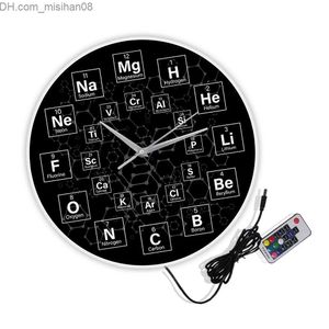 Horloges murales Tableau périodique Symbole chimique Horloge murale Science Décoration murale chambre Horloge murale Chimie Professeur Cadeau Z230711