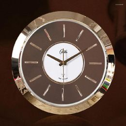 Relojes de pared Reloj de cuarzo decoración hogar regalo arte lujo único sala de estar manos oro redondo silencioso vidrio Reloj Decoración