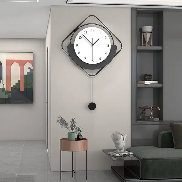 Horloges murales quartz horloge créative à la maison salon simple calme élégant fantaisie luxe grand reloj de paed
