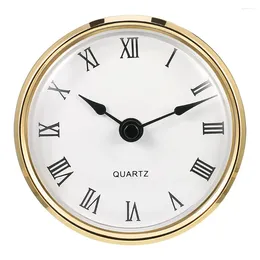 Horloges murales Quartz Mouvement Horloge Insert 80mm DIY Artisanat Or/Argent Plastique Galvanoplastie Couvercle Transparent Avec Jante En Or