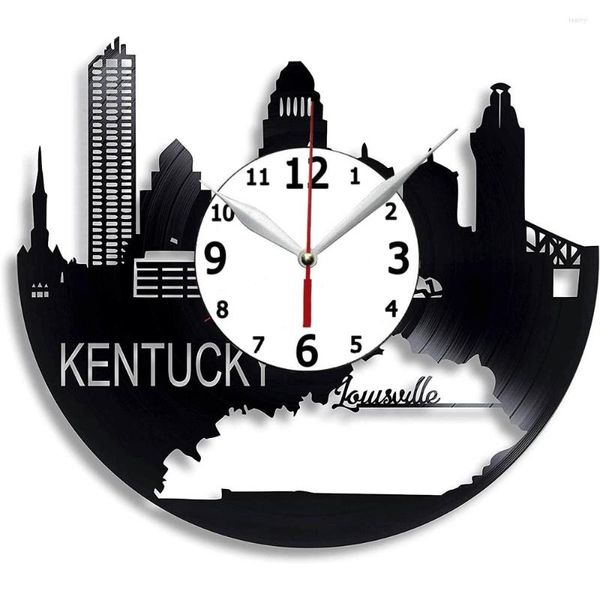 Horloges murales Record 12 'Fait à la main Kentucky Design Art Horloge Cadeau pour toute occasion Noël Anniversaire Vacances