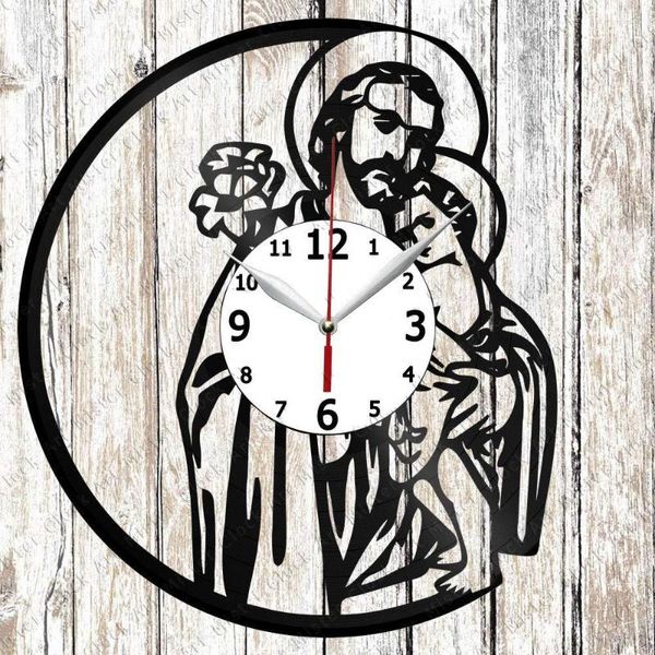 Horloges murales Record Clock Home Art Decor Design unique Fait à la main Cadeau original Noir Ventilateur exclusif