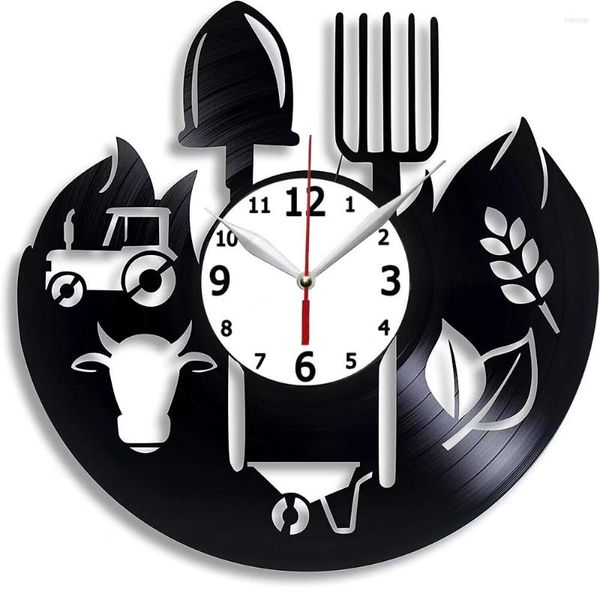 Relojes de pared Registro hecho a mano 12 'Granjero Profesión Reloj Granjeros Día Arte Amante Regalo