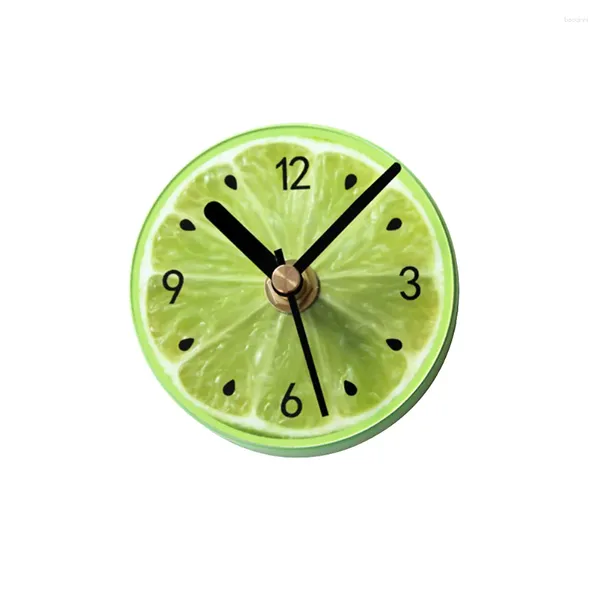 Horloges murales Réfrigérateur Aimant Horloge Vert Fruit En Forme Décoratif Réfrigérateur Mont À La Mode Magnétique Temps Pour La Maison