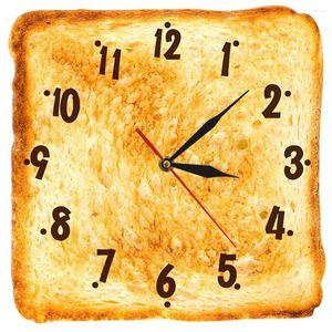 Horloges murales Reloj de paed Ornement numérique horloge suspendue en plastique décoratif miroir de pain de pain