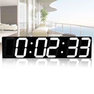 Wandklokken afstandsbediening oversized LED -klok 3D Big Screen digitale timer 6 cijfers stopwatch aftellenalarm