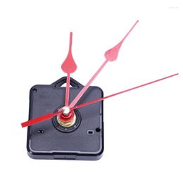 Horloges murales Pièces de rechange pour horloge de rechange Mécanisme de mouvement à pendule Moteur à quartz avec kit de raccords pour aiguilles (noir rouge)